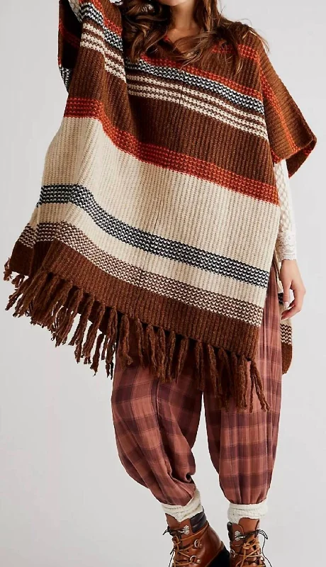 Leslie Poncho In Brown