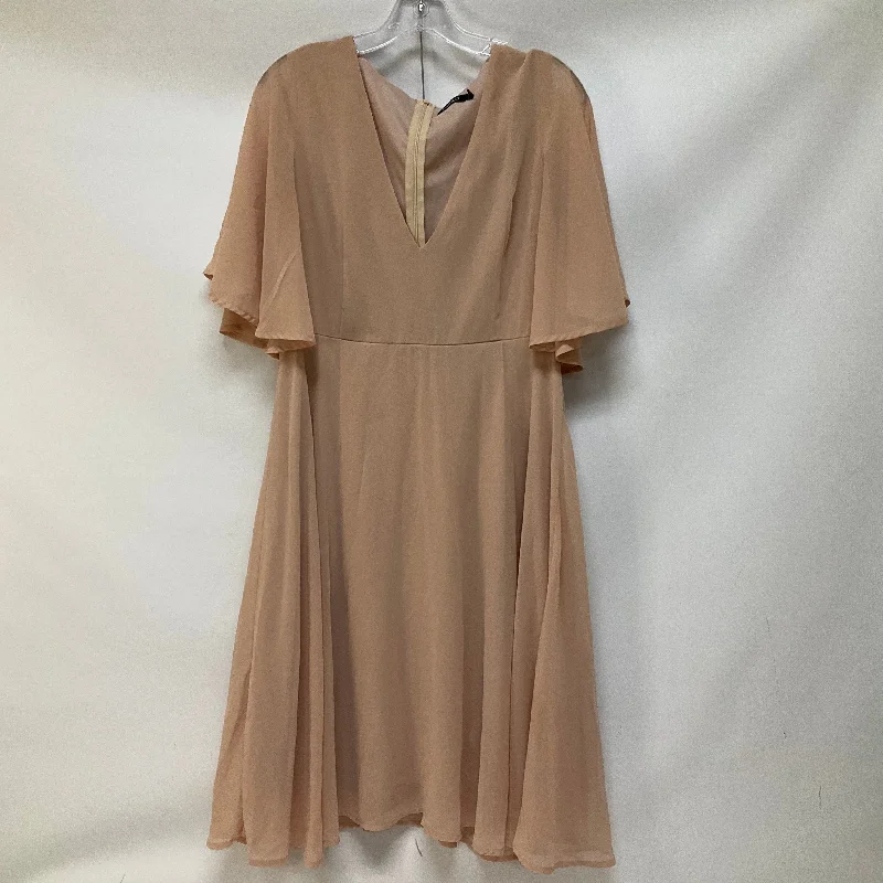 Peach Dress Party Long Boohoo Boutique, Size 10