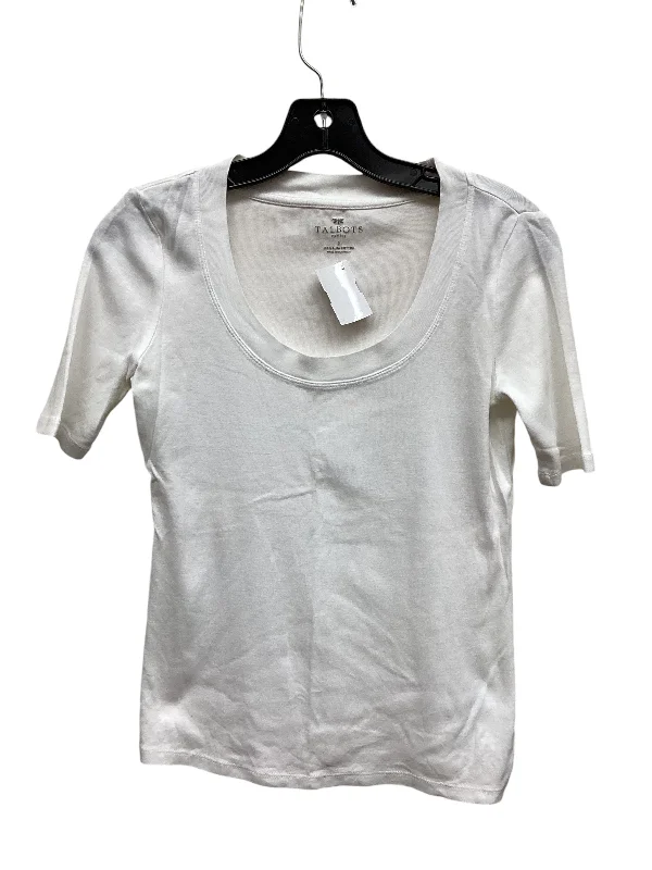 Top Short Sleeve By Talbots In White, Size: Xs